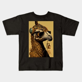 Groovy camel wearing headphones and sunglasses Kids T-Shirt